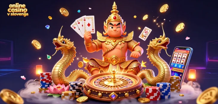 Odkrijte čarobnost online casino v Sloveniji s živahnimi 3D liki in igralnimi elementi.